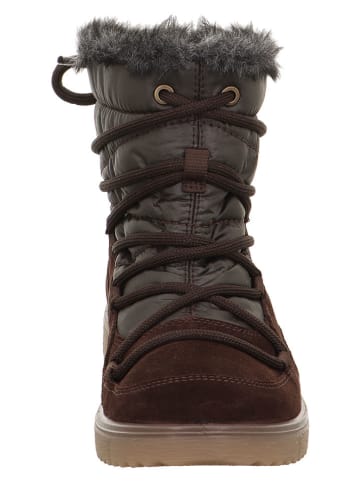 Legero Skórzane kozaki zimowe "Campania" w kolorze brązowym