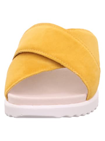 Legero Leder-Pantoletten "Move" in Gelb/ Creme