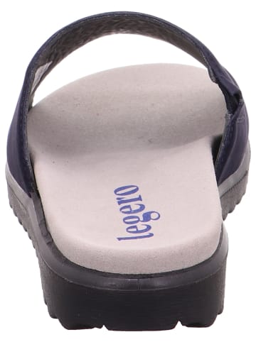 Legero Leder-Pantoletten "Savona" in Dunkelblau