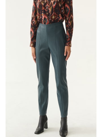 TATUUM Spodnie w kolorze niebieskoszarym ze skóry syntetycznej