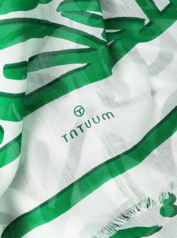 TATUUM Sjaal wit/groen - (L)180 x (B)98 cm