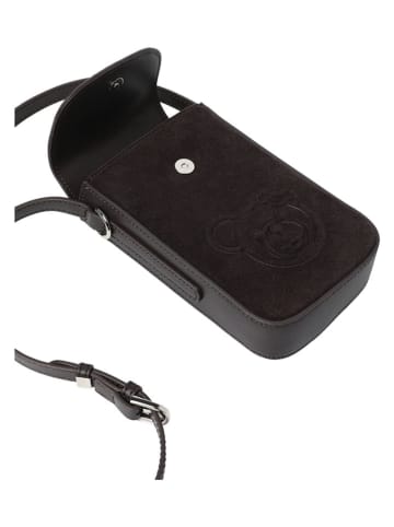 TATUUM Leren smartphonetas "Begi" donkerbruin - (B)11,5 x (H)18 x (D)4 cm