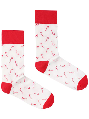TATUUM Sokken wit/rood