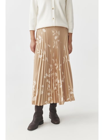TATUUM Plisseerock in Beige/ Creme