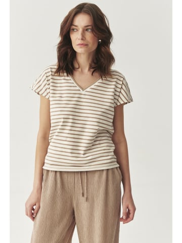 TATUUM Shirt in Creme/ Braun