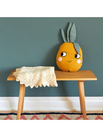 roommate Poduszka "Pineapple" w kolorze pomarańczowo-zielonym - 56 x 30 cm