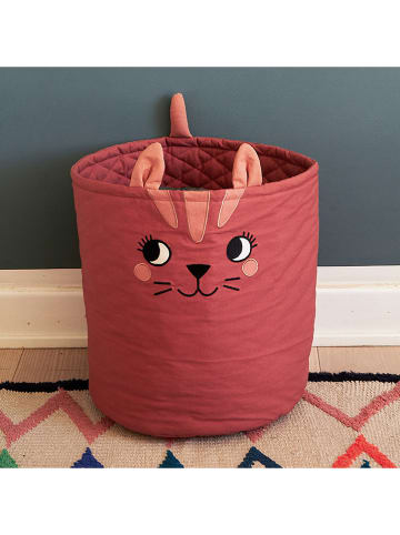 roommate Kosz "Cat" w kolorze czerwonym do przechowywania - wys. 40 x Ø 35 cm