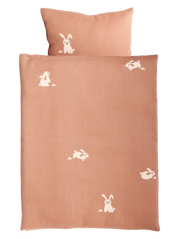 roommate Poppenbeddengoedset "Rabbit" lichtroze