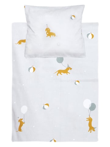 roommate Poppenbeddengoedset "Magic dogs" grijs