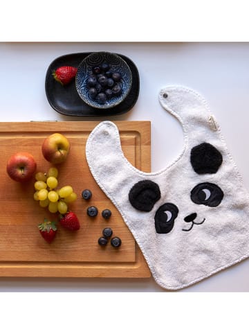 roommate Śliniaczek "Panda" w kolorze biało-czarnym - 40 x 26 cm