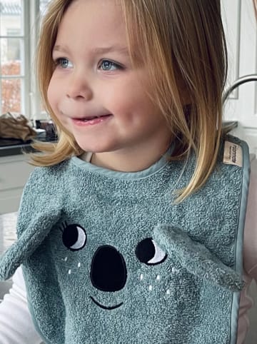 roommate Slabbetje "Koala" blauwgrijs - (L)40 x (B)26 cm