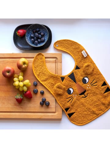 roommate Lätzchen "Tiger" in Ocker - (L)40 x (B)26 cm