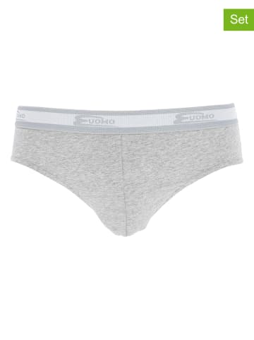 COTONELLA Slipy (2 pary) w kolorze jasnoszarym