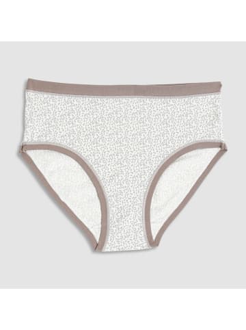 COTONELLA 3er-Set: Slips "Stampato" in Weiß/ Taupe