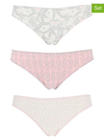 COTONELLA 3-delige set: slips lichtroze/wit