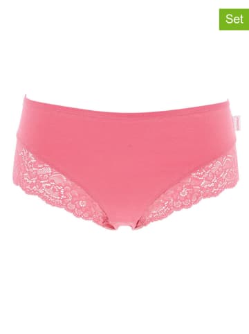 COTONELLA 2er-Set: Pantys in Pink/ Grau