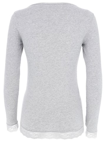 COTONELLA Pyjama-Oberteil in Grau