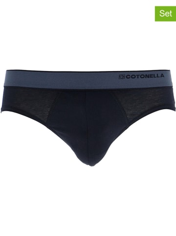 COTONELLA 2er-Set: Slips in Schwarz