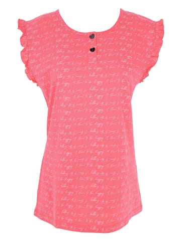 COTONELLA Pyjama in Pink/ Schwarz