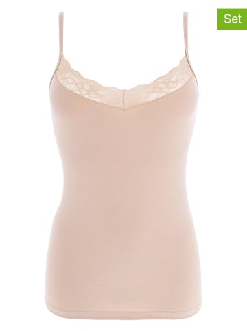 COTONELLA 2er-Set: Hemdchen in Beige