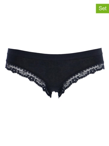 COTONELLA 2er-Set: Pantys in Schwarz