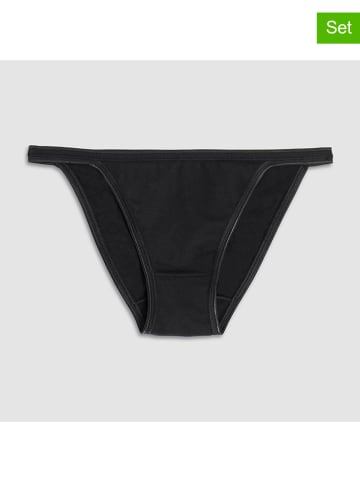 COTONELLA 3er-Set: Slips in Schwarz