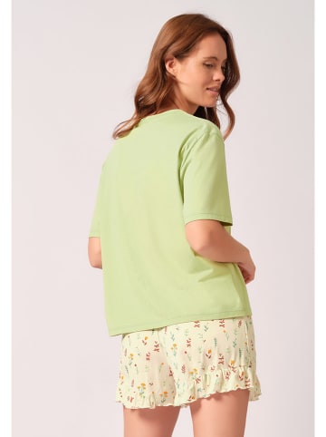 Skiny Pyjama-Oberteil in Grün