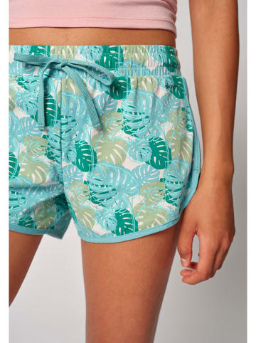 Skiny Szorty piżamowe w kolorze turkusowym