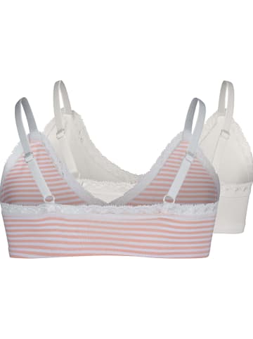 Skiny Topy (2 szt.) w kolorze jasnoróżowo-kremowym