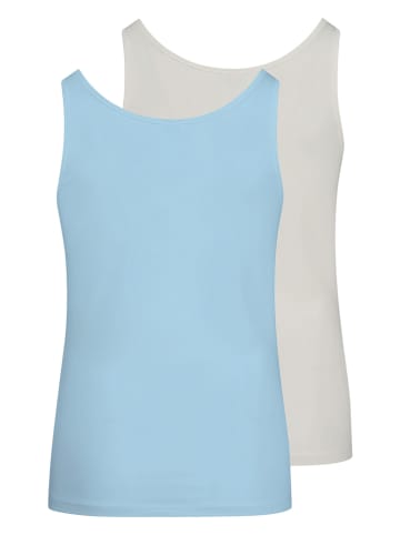 Skiny Podkoszulki (2 szt.) w kolorze białym i błękitnym