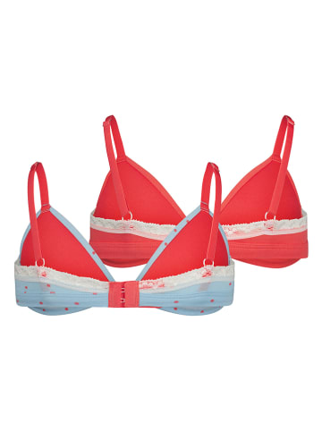 Skiny Biustonosze (2 szt.) w kolorze czerwonym i błękitnym