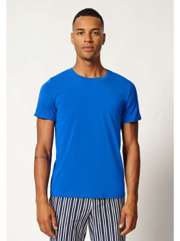 Skiny Pyjama-Oberteil in Blau