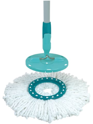 Leifheit Głowice wymienne (4 szt.) "Disc Mop" w kolorze biało-turkusowym