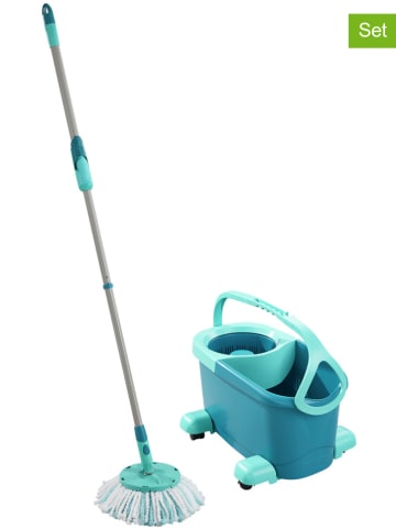 Leifheit 4-delige set: vloerwisser "Clean Twist M Ergo mobile" turquoise