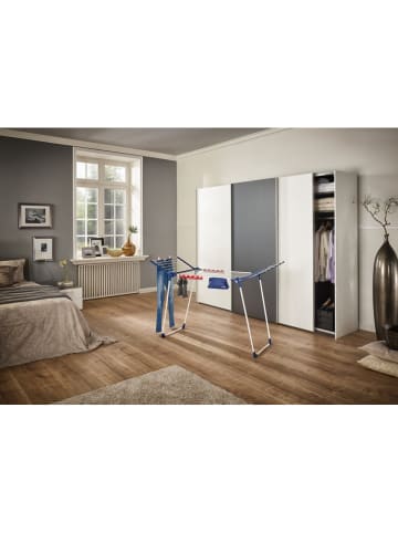 Leifheit Wäscheständer "Pegasus 180 Solid Plus" in Dunkelblau/ Weiß - (B)157 cm
