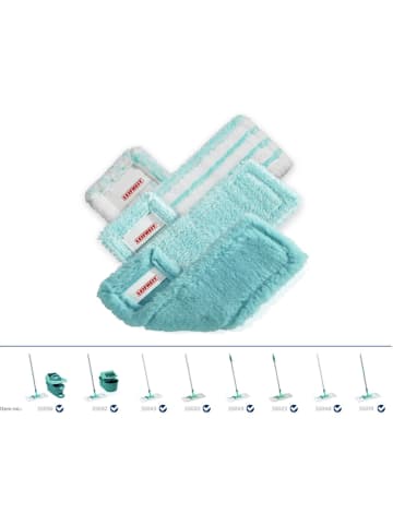 Leifheit 3er-Set: Wischbezüge "Profi XL Nass+Staub" in Türkis