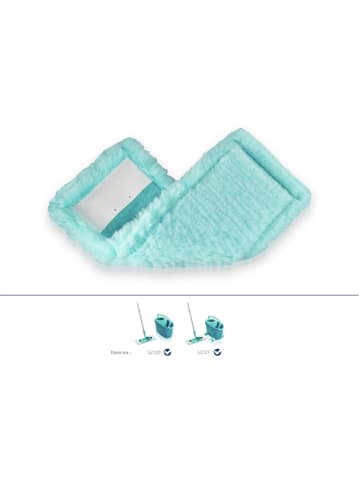 Leifheit Nakładki (2 szt.) "CT M Ergo static plus" w kolorze turkusowym do mopa