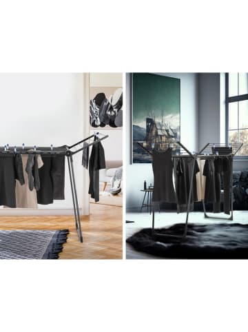 Leifheit Wäscheständer "Pegasus 150 Solid" in Schwarz - (B)157 x (H)87 x (T)55 cm