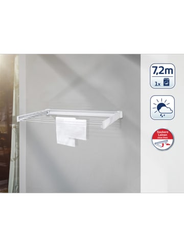 Leifheit Suszarka ścienna "Telegant 72 Protect" w kolorze białym - dł. 103 cm