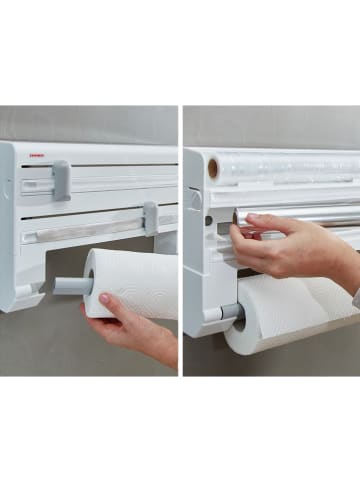 Leifheit Uchwyt ścienny "Parat" w kolorze białym - 38,5 x 26,5 x 7 cm