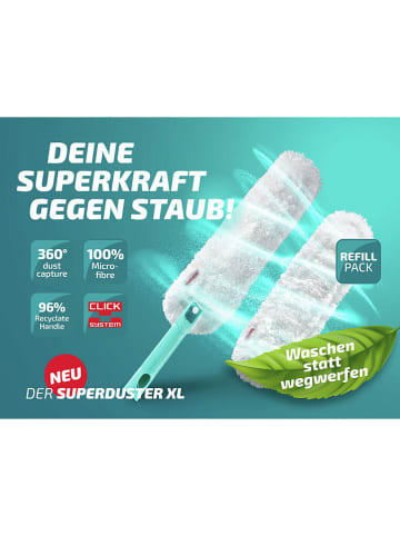 Leifheit Staubwedel "Superduster XL" in Türkis/ Weiß