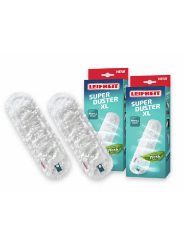 Leifheit Nakładki (2 szt.) "Superduster XL" w kolorze turkusowo-białym na miotełkę