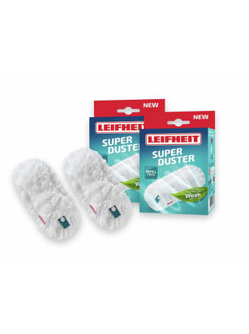 Leifheit Nakładki (2 szt.) "Superduster" w kolorze turkusowo-białym na miotełkę