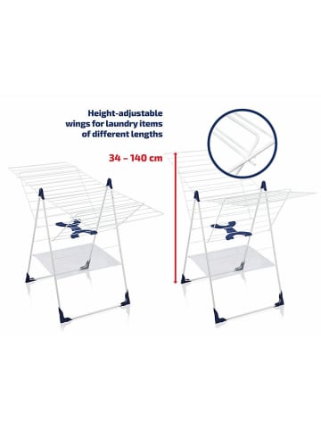 Leifheit Wasrek “Classic 250 Flex” wit - (H)94 cm
