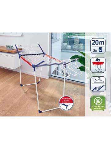 Leifheit Wasdroogrek "Pegasus 200 VS" donkerblauw - (H)107 cm