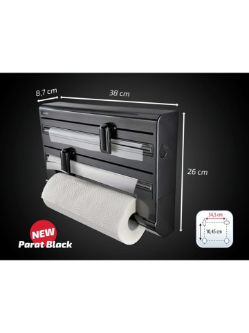 Leifheit Wandrolhouder ''Parat'' zwart - (L)38,5 x (B)7 cm