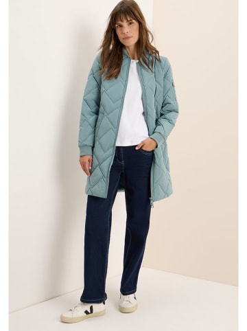 Cecil Doorgestikte mantel lichtblauw