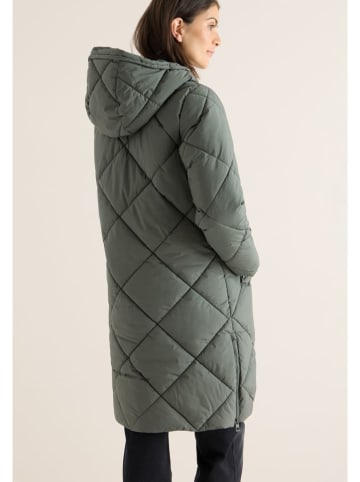 Cecil Doorgestikte mantel kaki