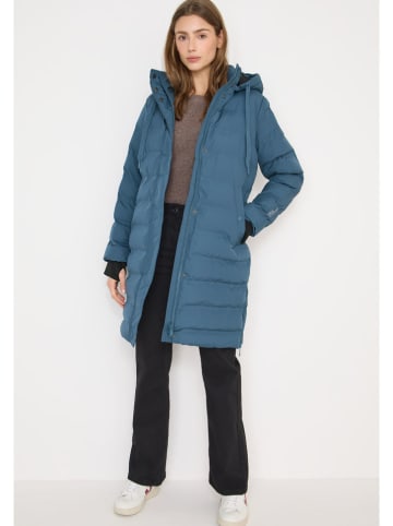 Cecil Doorgestikte mantel blauw