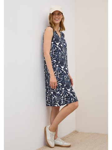 Cecil Jurk donkerblauw/wit